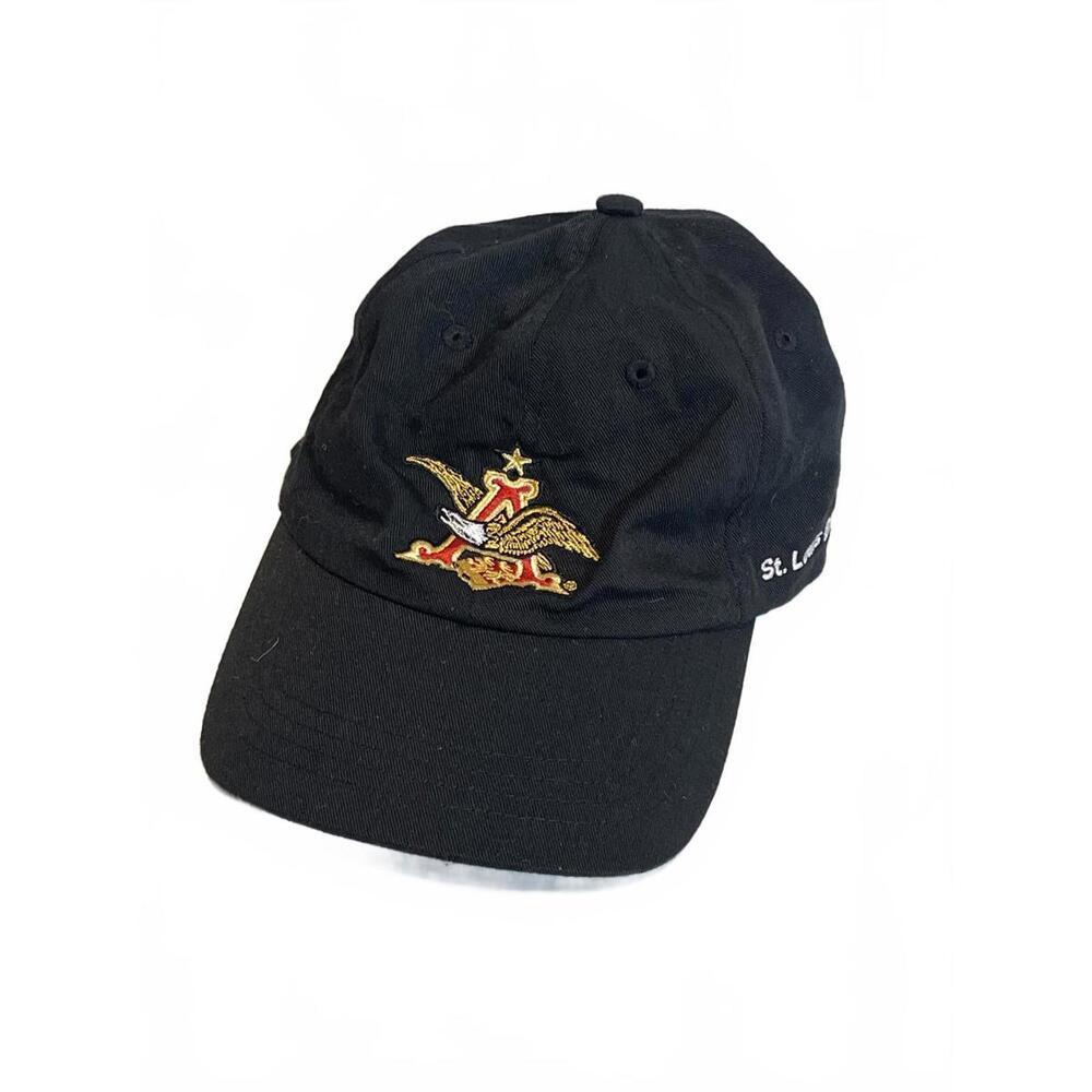 St. Louis Brewery Black Baseball Cap with Embroidered Eagle Logo Adjustable Beer